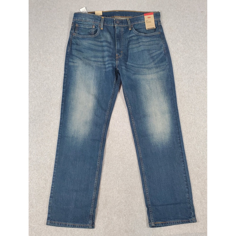 Levis 559 Relaxed Straight Jeans Mens 36x32 Blue Stretch Denim 00559-0540